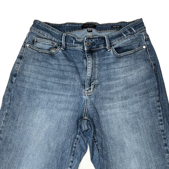 Judy Blue High Waist Wide Leg Jeans Distressed Vintage Wash size 18W - Picture 11 of 16